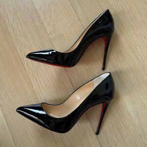LIKE NEW Christian Louboutin Black Pigalle Follies 100 - 38.5